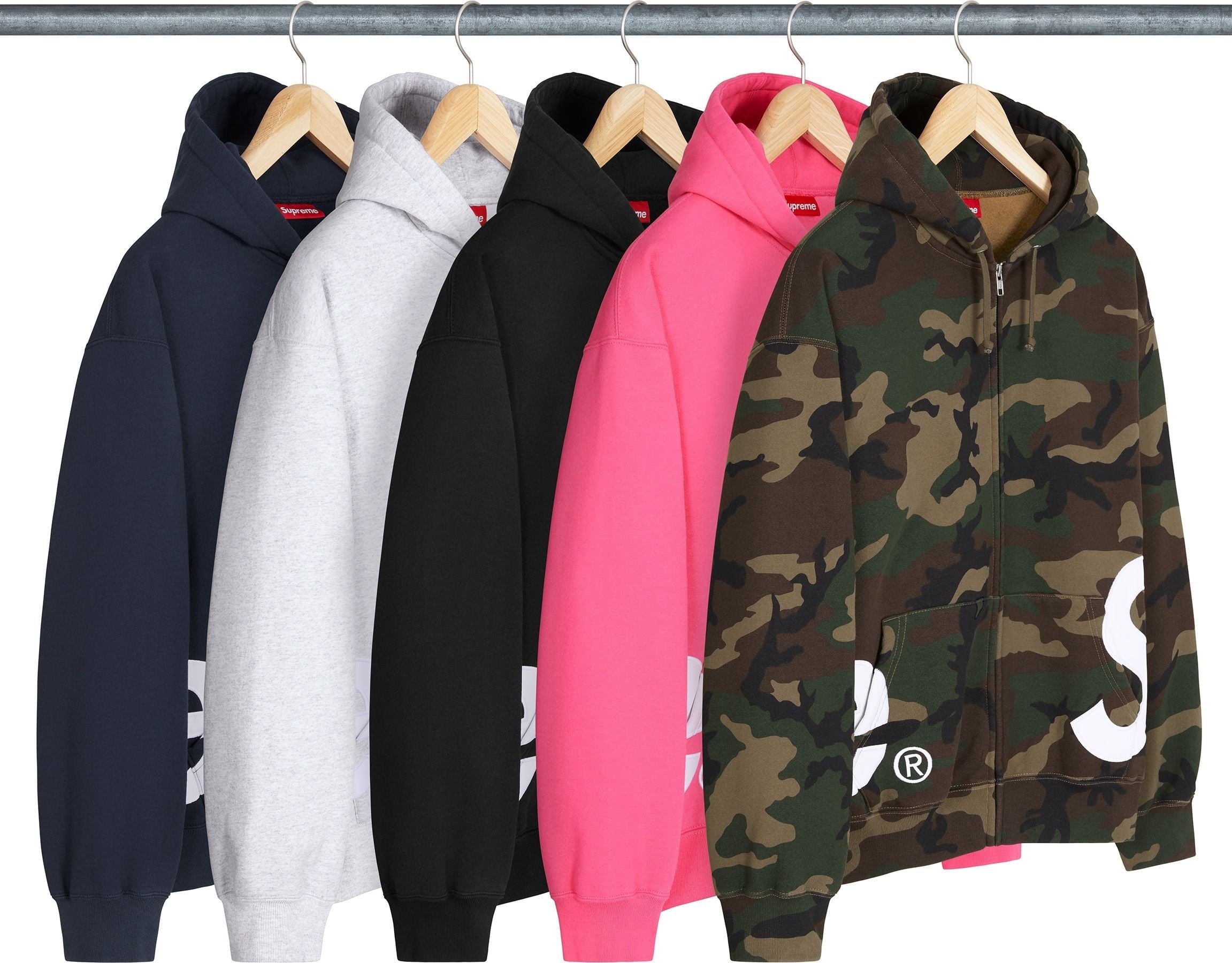 Big Logo Zip Up Hooded Sweatshirt